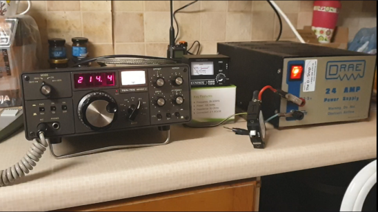 Reception of Cornish Beacon GB3MCB via ground wave - Testing my Ten-Tec Argosy 2 on 11-04-2024